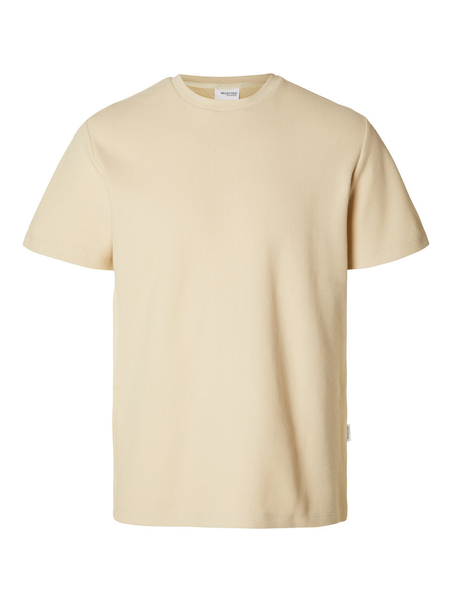 SELECTED HOMME T-Shirt Waffle SLHRELAXWALT Organic Cotton