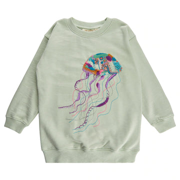 Soft Gallery Sweatshirt mit Quallen-Stickerei Organic Cotton