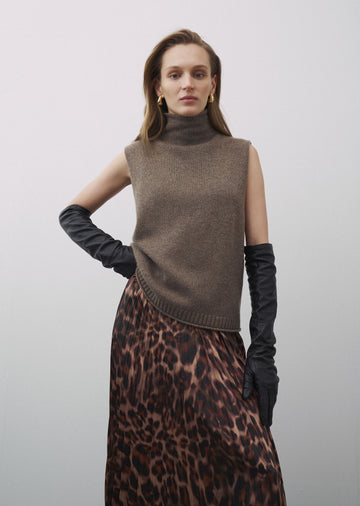 -0039- ITALY Strickweste LACY Cashmere Wool Mix