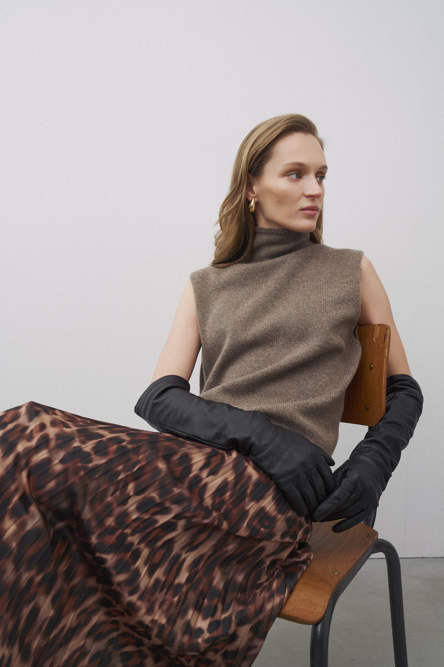 -0039- ITALY Strickweste LACY Cashmere Wool Mix