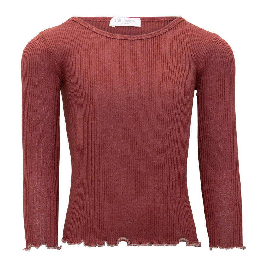 Minimalisma Langarmshirt BERGEN-FRILL Cotton-Silk