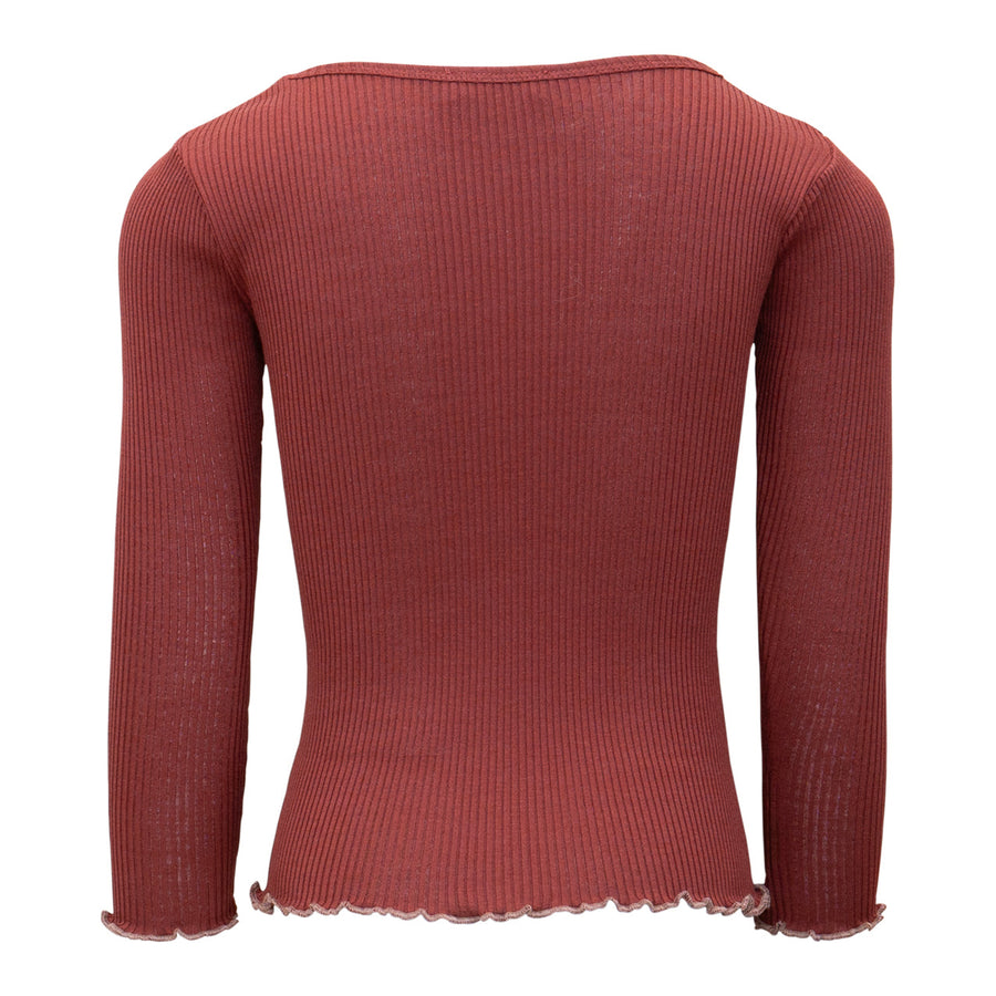 Minimalisma Langarmshirt BERGEN-FRILL Cotton-Silk