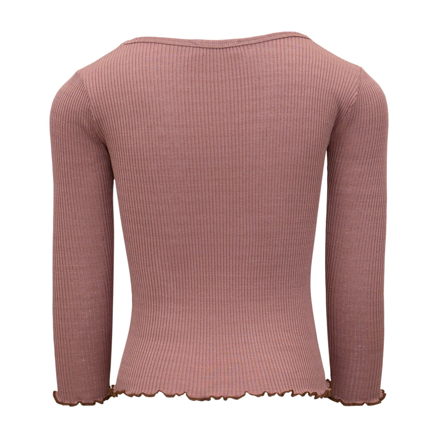 Minimalisma Langarmshirt BERGEN-FRILL Cotton-Silk