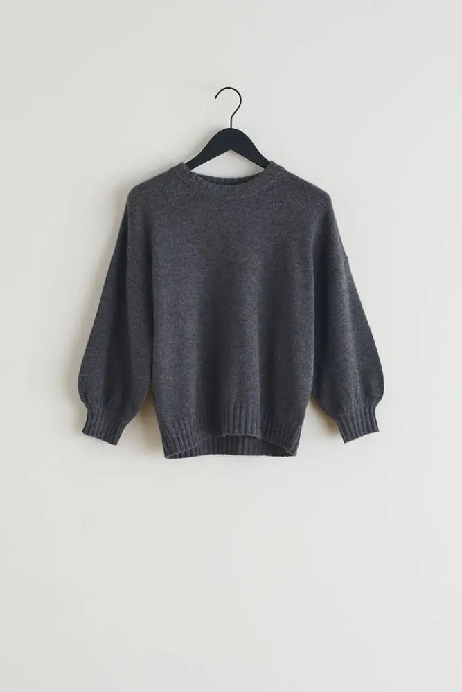 DAVIDA Sweater Quarter Balloon Sleeves Cashmere