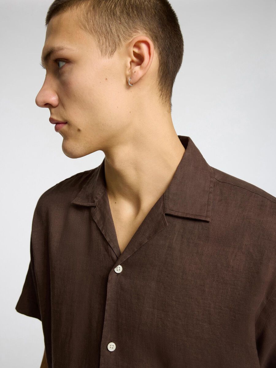 SELECTED HOMME Kurzarmhemd SLHRELAXKYLIAN Linen