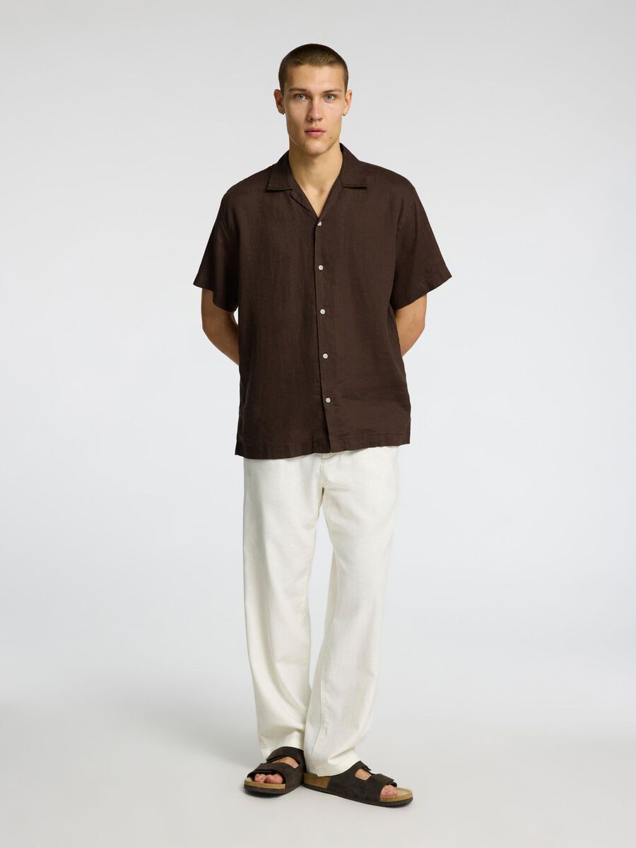 SELECTED HOMME Kurzarmhemd SLHRELAXKYLIAN Linen