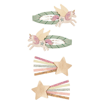 MIMI & LULA Haarclips FLYING UNICORN 4er-Pack