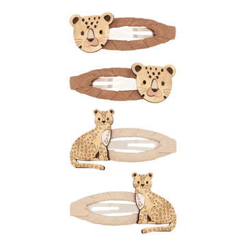 MIMI & LULA Haarclips LARRY LEOPARD 4er-Pack