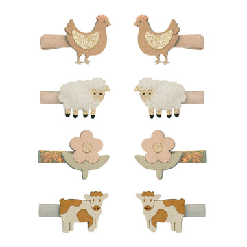 MIMI & LULA Haarspangen FARM ANIMAL 8-er Pack