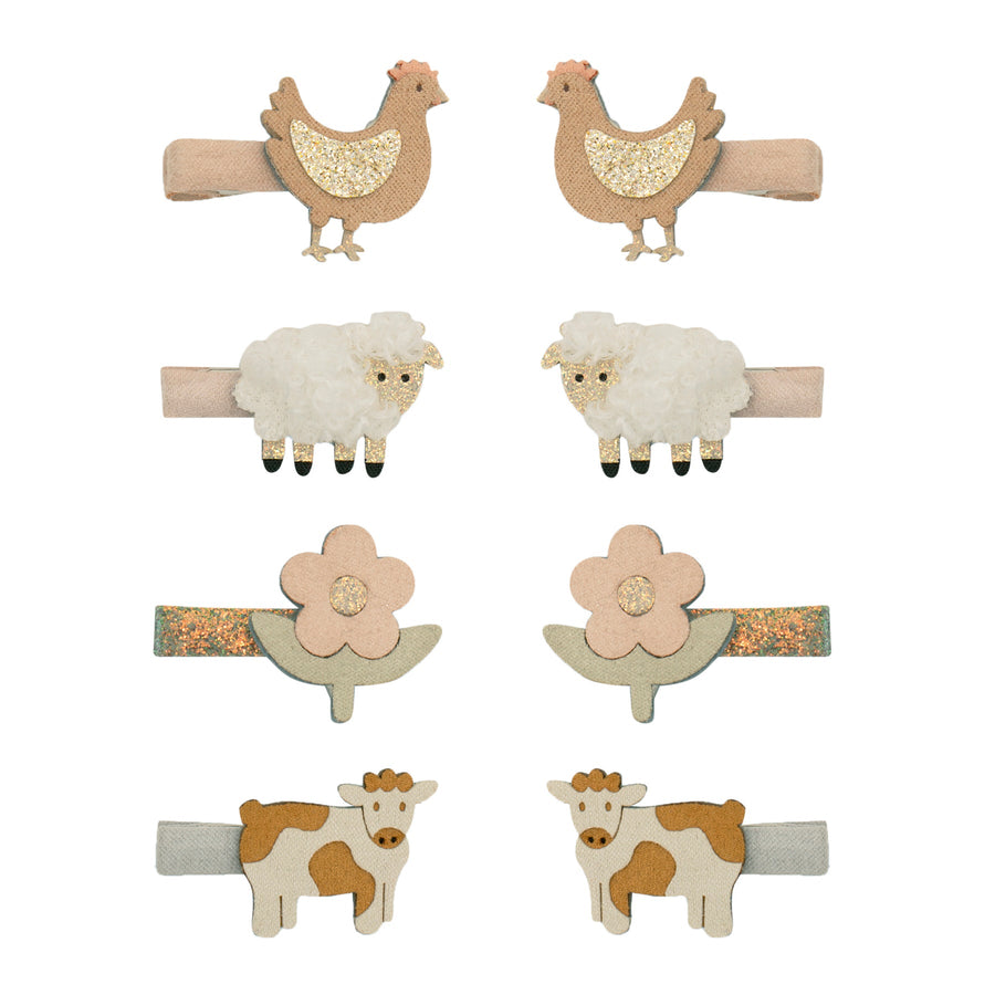 MIMI & LULA Haarspangen FARM ANIMAL 8-er Pack