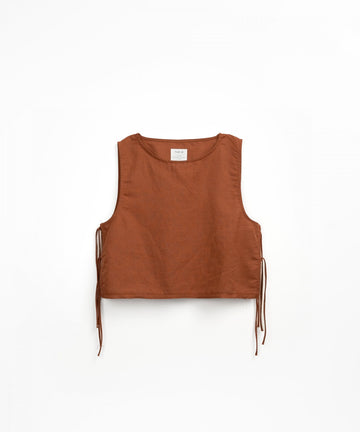 Play Up Woman Drawstring Top Linen Organic Cotton