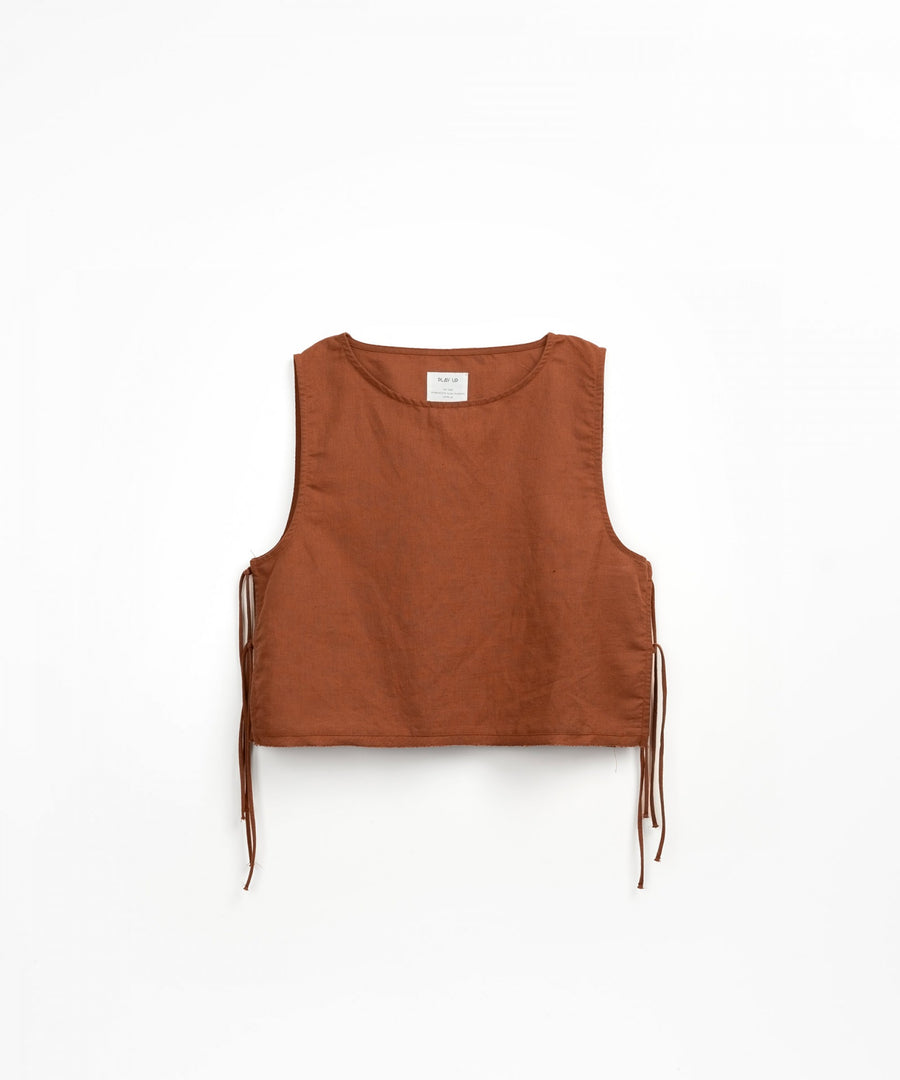 Play Up Woman Drawstring Top Linen Organic Cotton