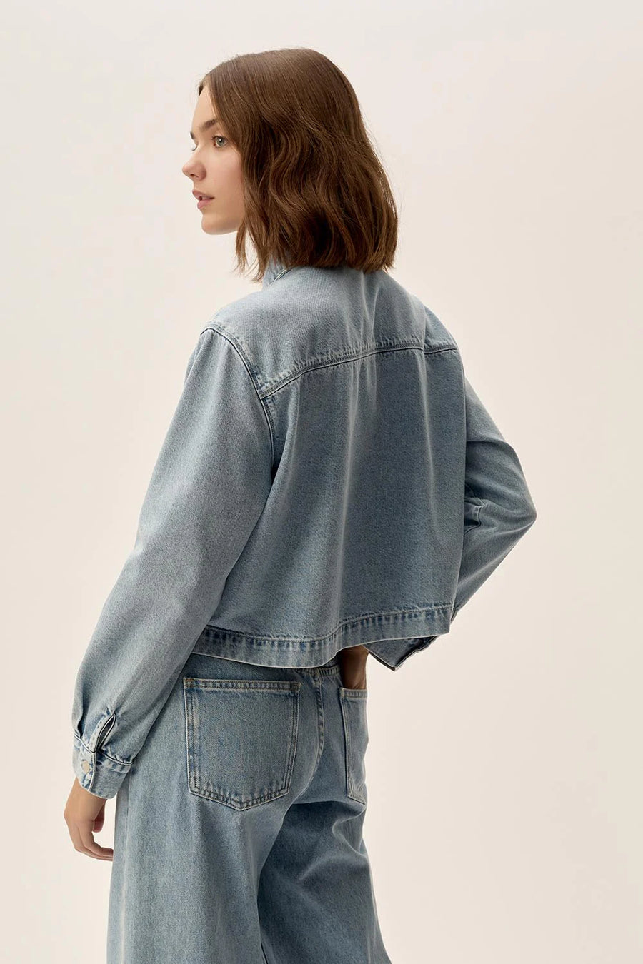 DES PETITS HAUTS Denim-Overshirt LAZARE Cotton