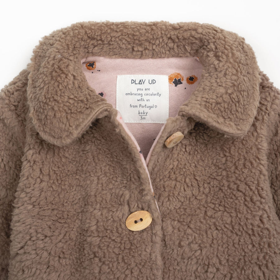 Play Up Pelzjacke mit bedrucktem Futter Organic Cotton