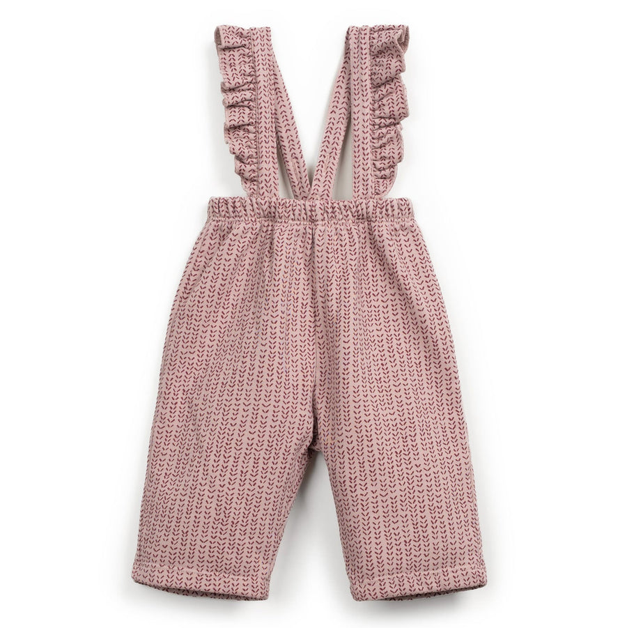 Play Up Latzhose Aus Bedrucktem Fleece Organic Cotton