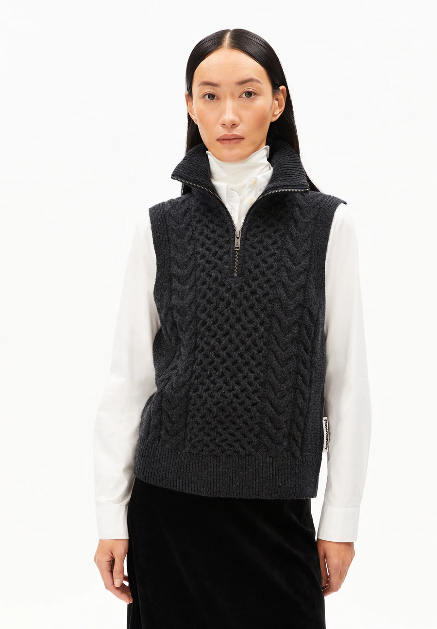 ARMEDANGELS Pullunder OLAIAAS CABLE Organic Wool-Mix