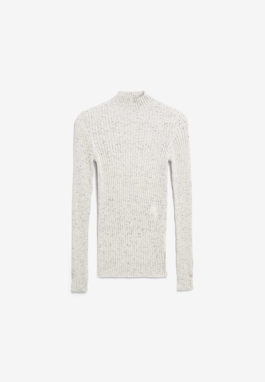 ARMEDANGELS Pullover gerippt ALAANIA TWEED Organic Cotton-Wool Mix