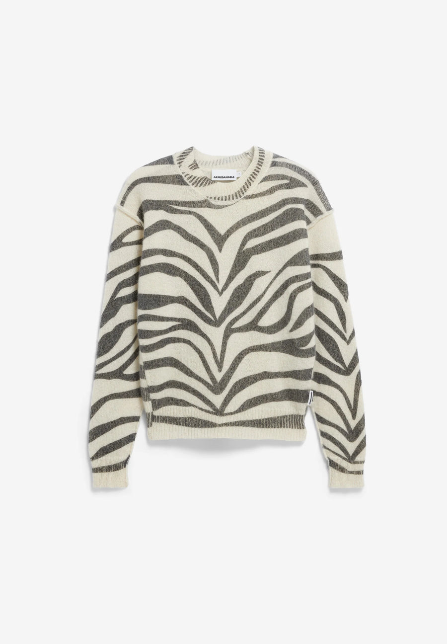 ARMEDANGELS Pullover BALBAA PREMIUM ZEBRARAA Mohair