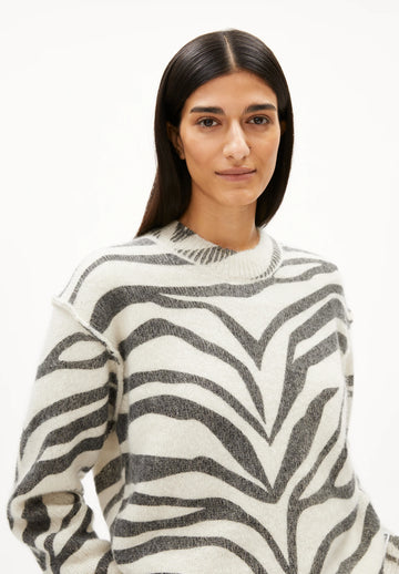 ARMEDANGELS Pullover BALBAA PREMIUM ZEBRARAA Mohair