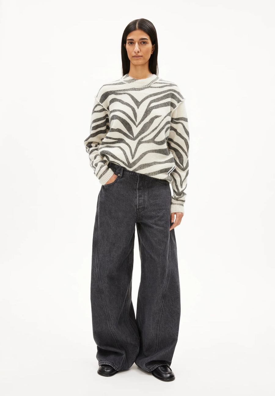 ARMEDANGELS Pullover BALBAA PREMIUM ZEBRARAA Mohair