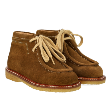 Angulus Schnürschuhe mit Ziernähten Wildleder