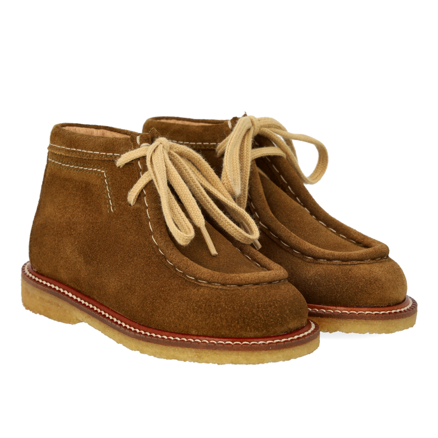 Angulus Schnürschuhe mit Ziernähten Wildleder