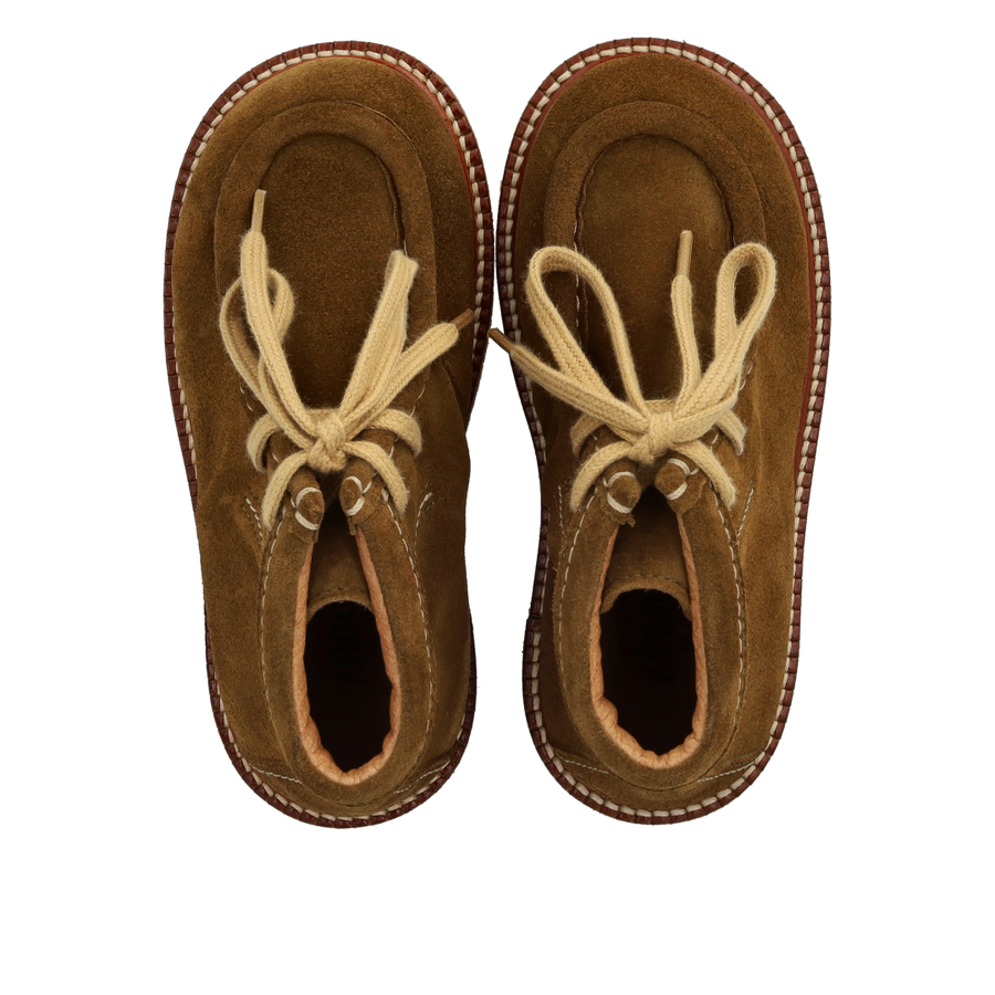 Angulus Schnürschuhe mit Ziernähten Wildleder