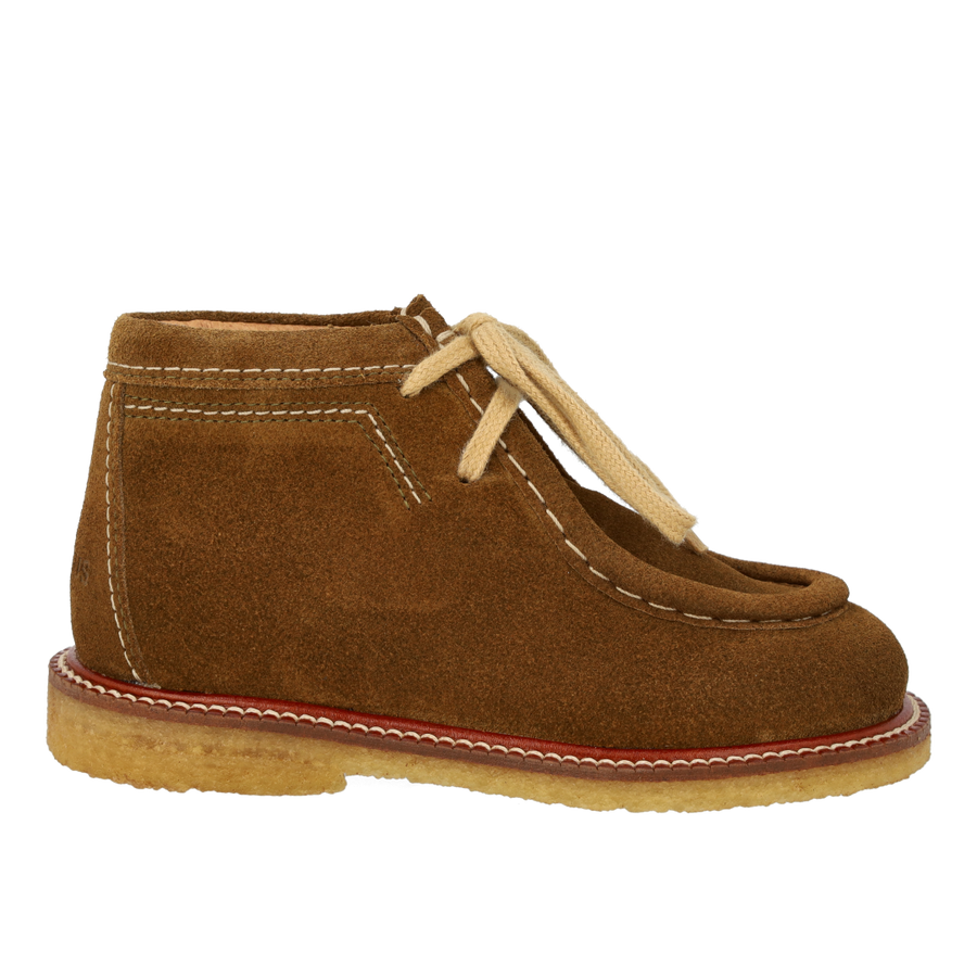 Angulus Schnürschuhe mit Ziernähten Wildleder