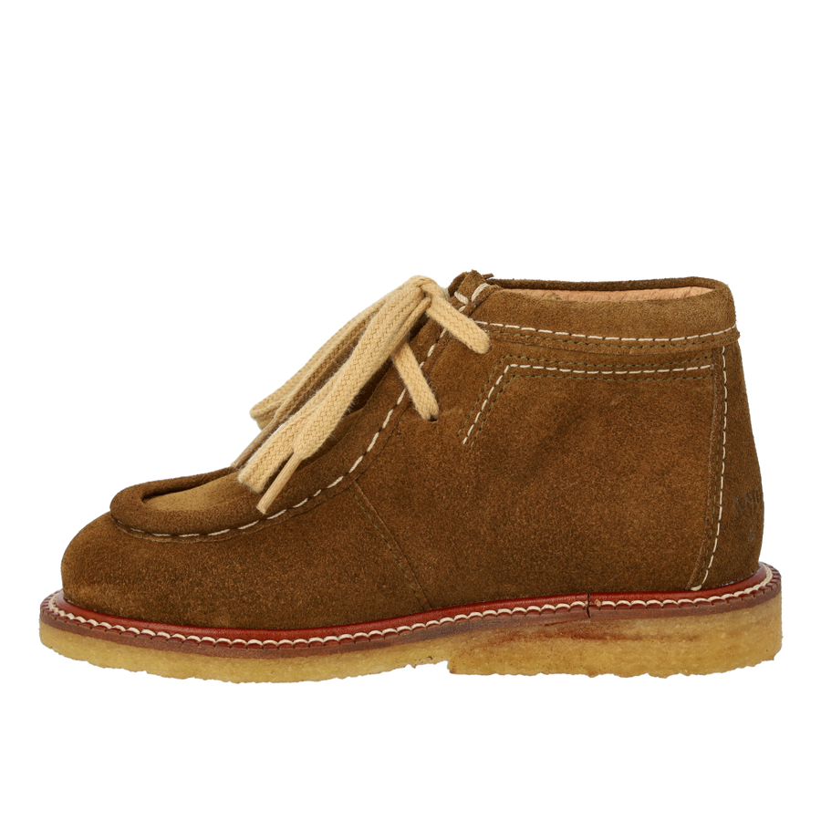 Angulus Schnürschuhe mit Ziernähten Wildleder