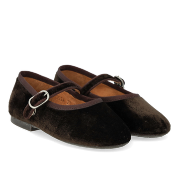 Angulus Ballerina mit Schnallenverschluss Velours