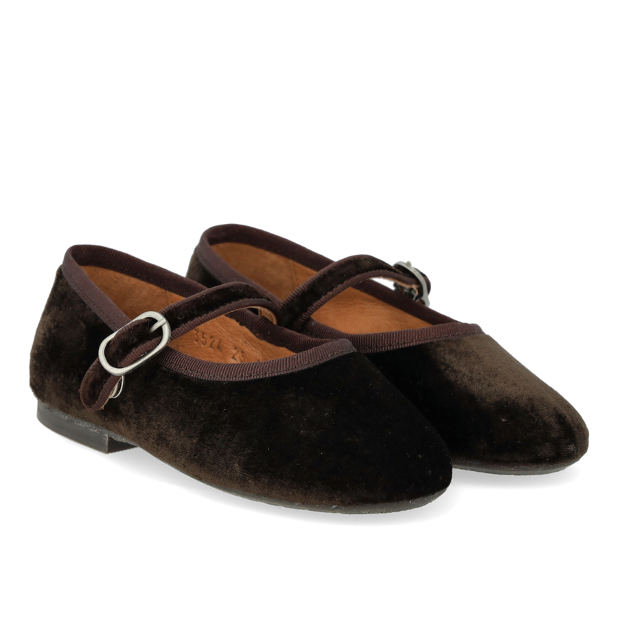 Angulus Ballerina mit Schnallenverschluss Velours