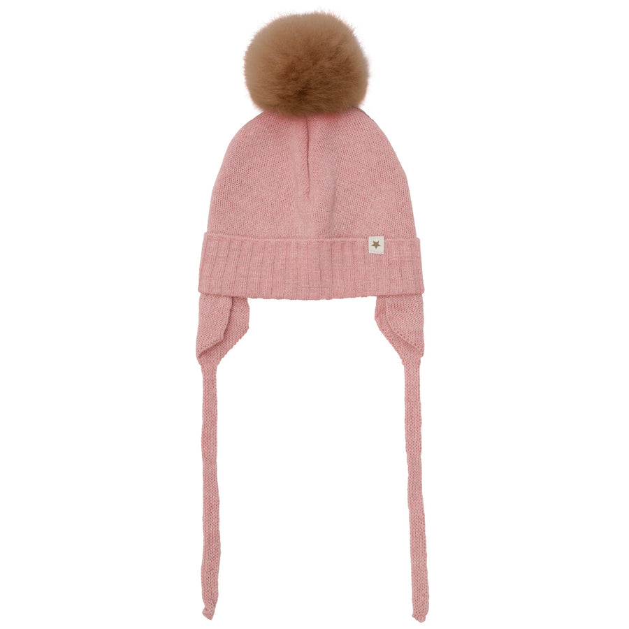 HUTTEliHUT Mütze mit Alpaka-Pompon Wollstrick