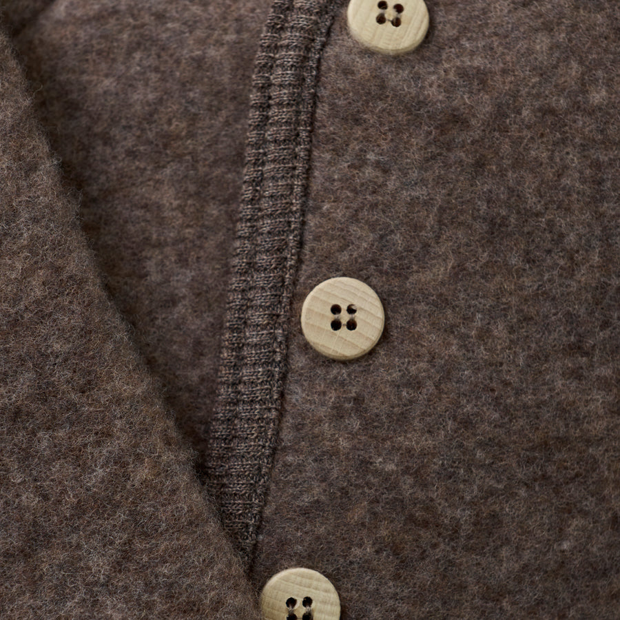 HUTTEliHUT Strickjacke mit Knöpfen Wollfleece