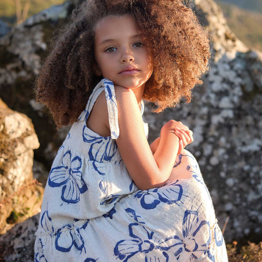 Play Up Kleid mit Print Cotton-Linen
