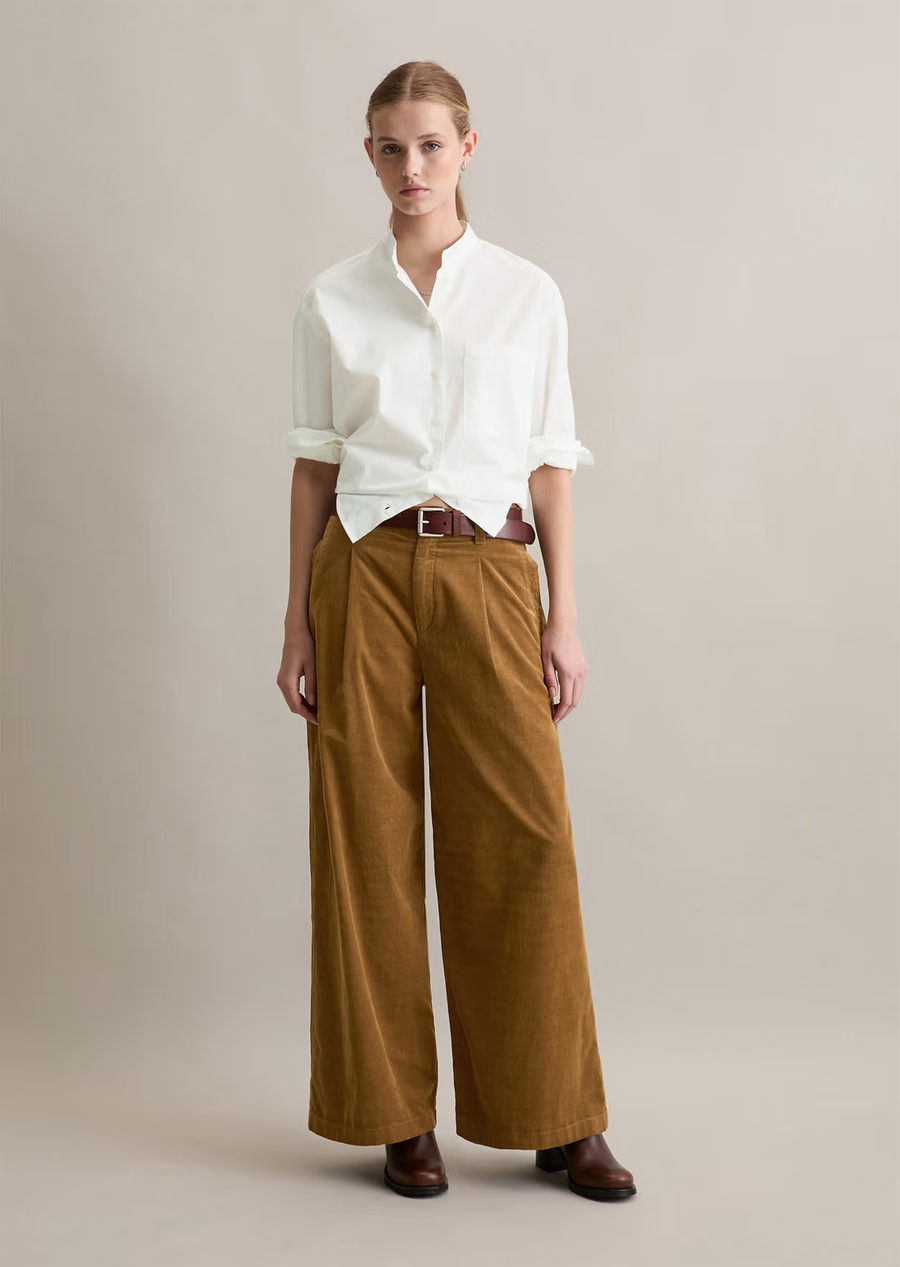Marc O'Polo Hose mit Bundfalte Organic Cotton
