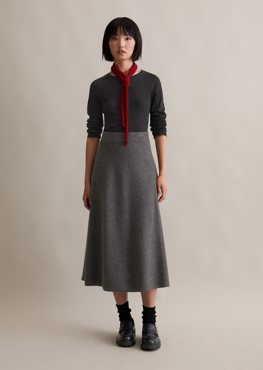 Marc O'Polo DENIM Strickrock A-Shape Wool Cotton Mix