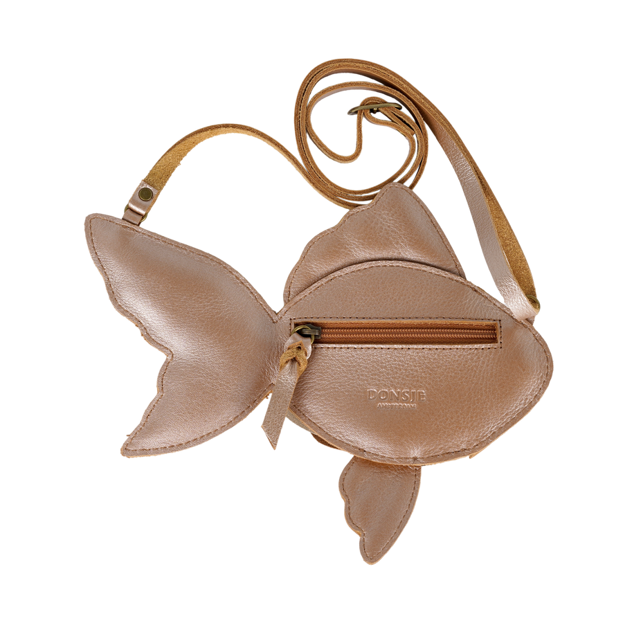 Donsje Gold Fish-Tasche THYSA Metallic Leather