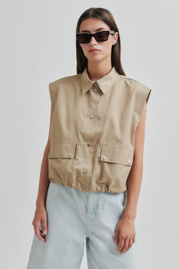 SECOND FEMALE Waistcoat MERCA Cotton Mix