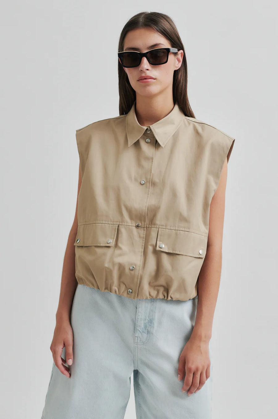 SECOND FEMALE Waistcoat MERCA Cotton Mix