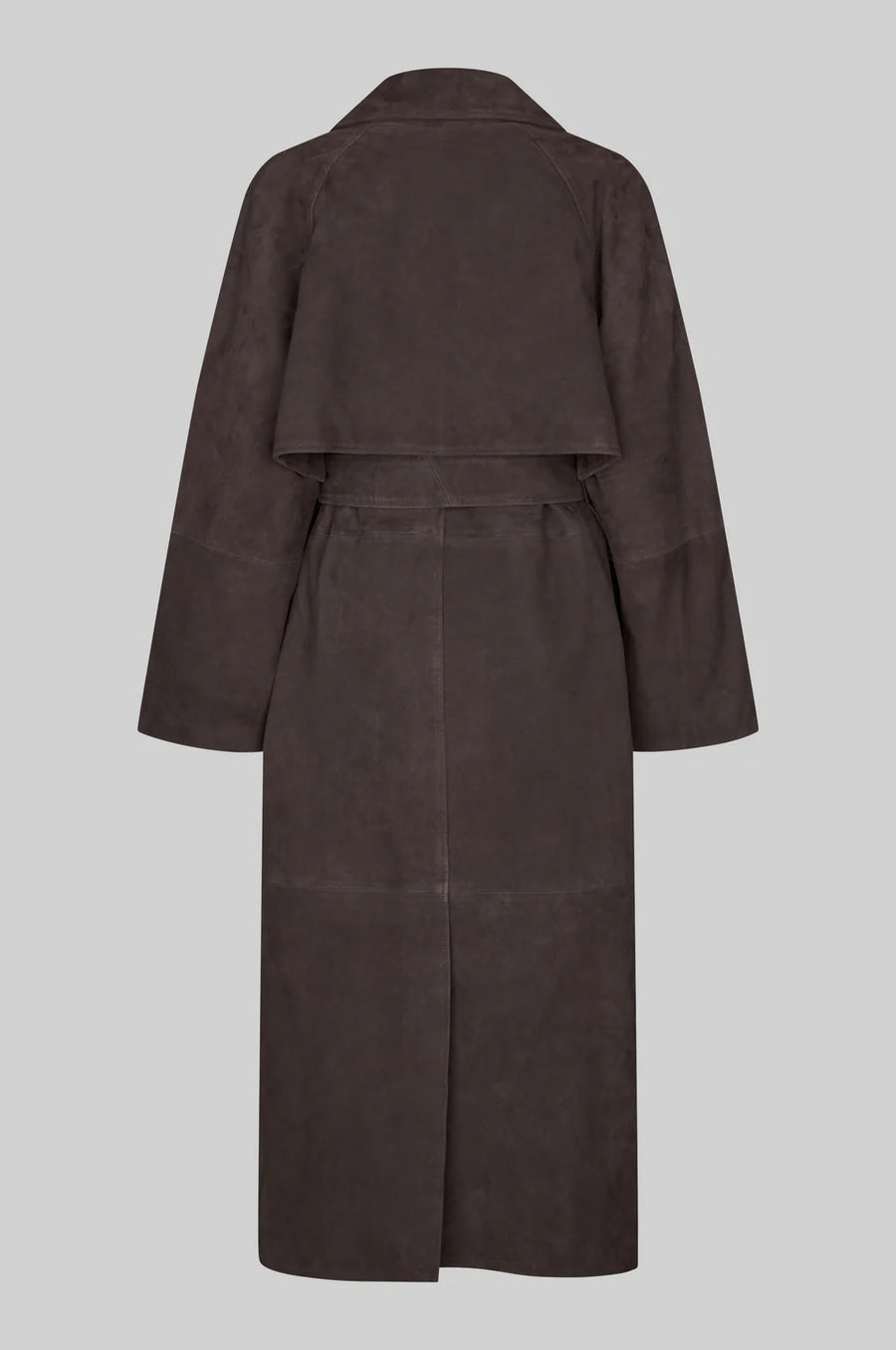 SECOND FEMALE Trench Coat NOOMI Velour Leather