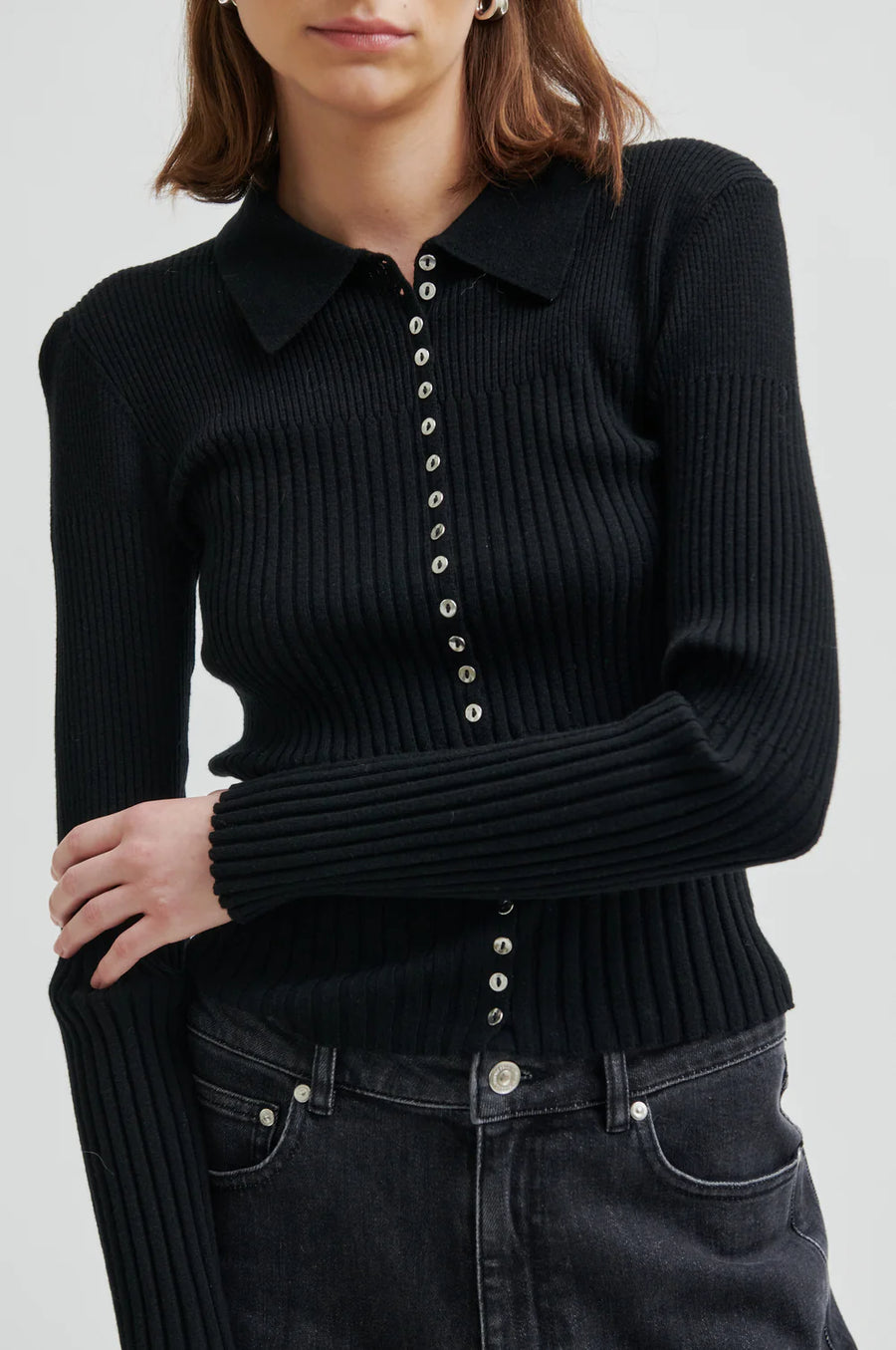 SECOND FEMALE Cardigan JET KNIT Wool Mix