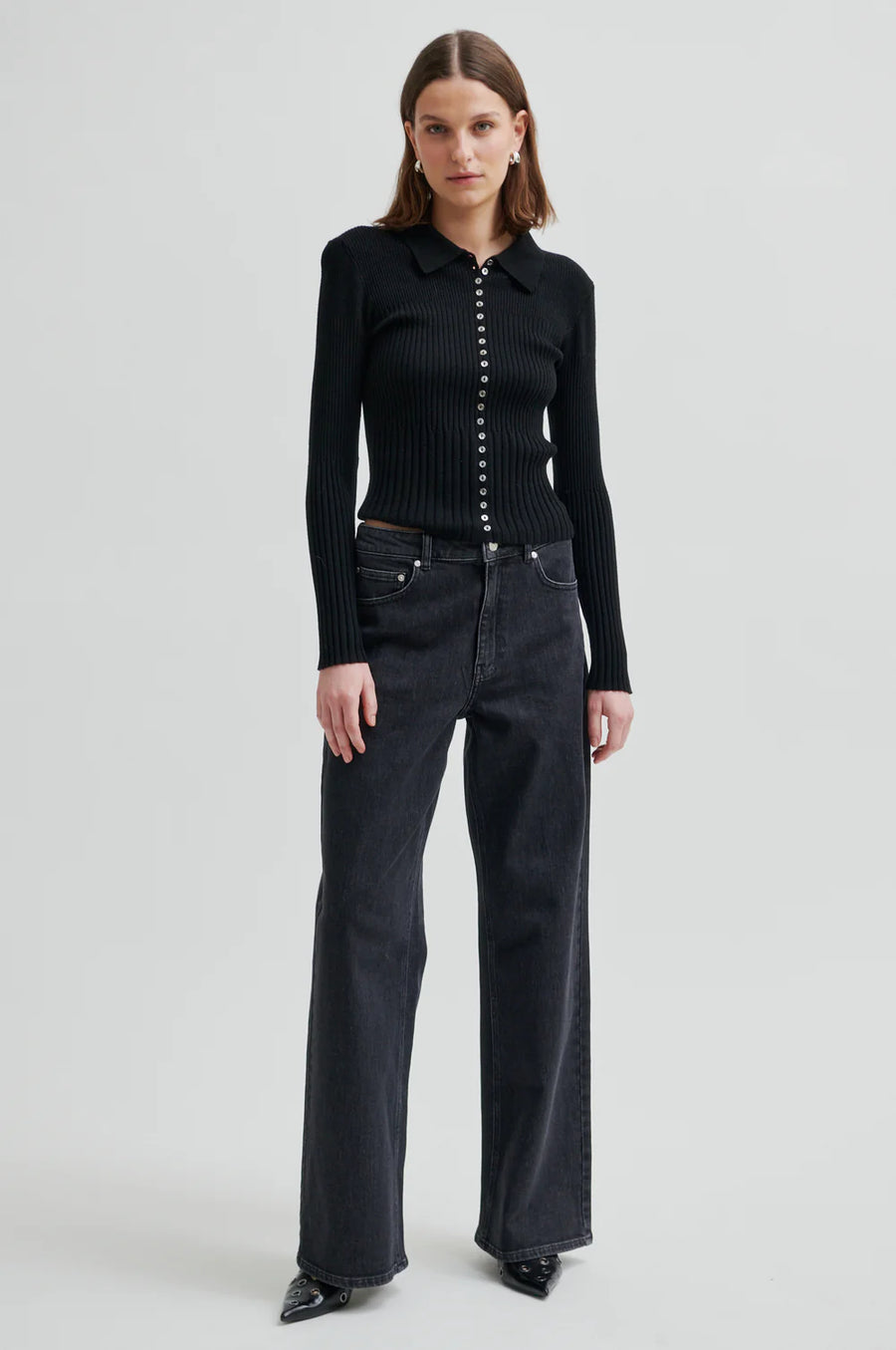 SECOND FEMALE Cardigan JET KNIT Wool Mix