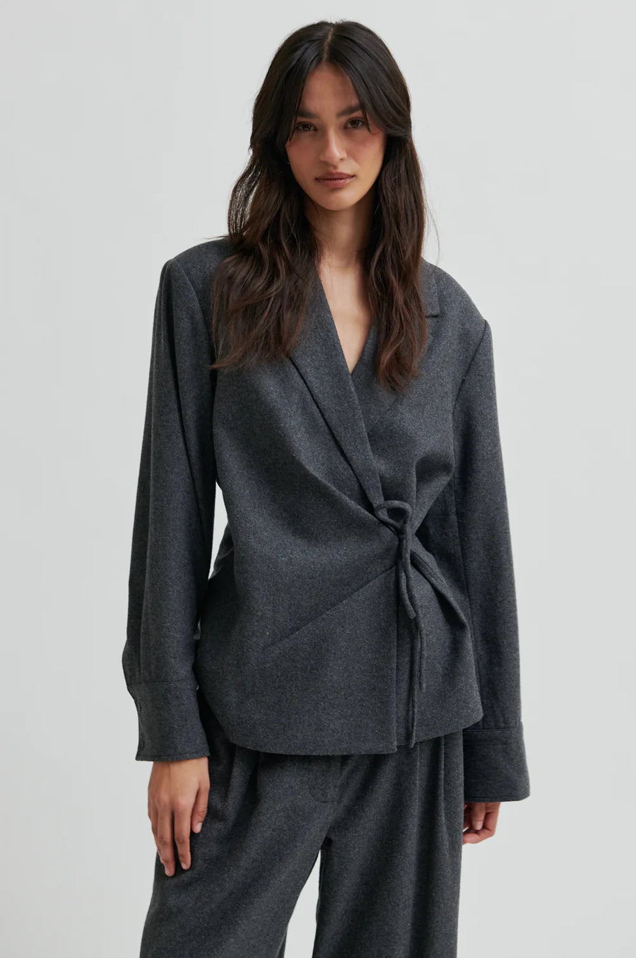 SECOND FEMALE Shirt MILEA WRAP Wool Mix