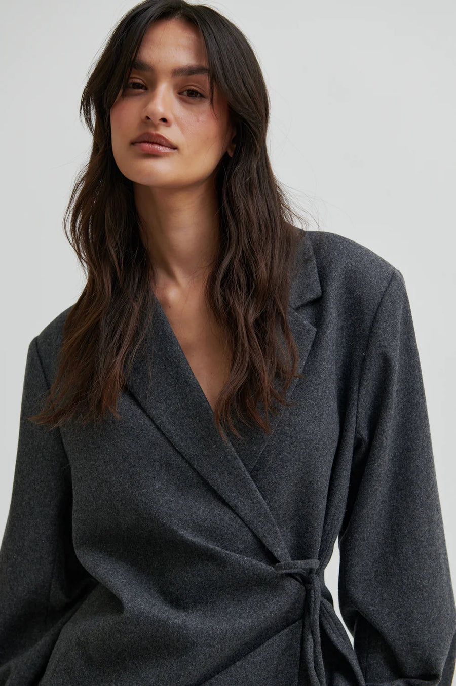 SECOND FEMALE Shirt MILEA WRAP Wool Mix