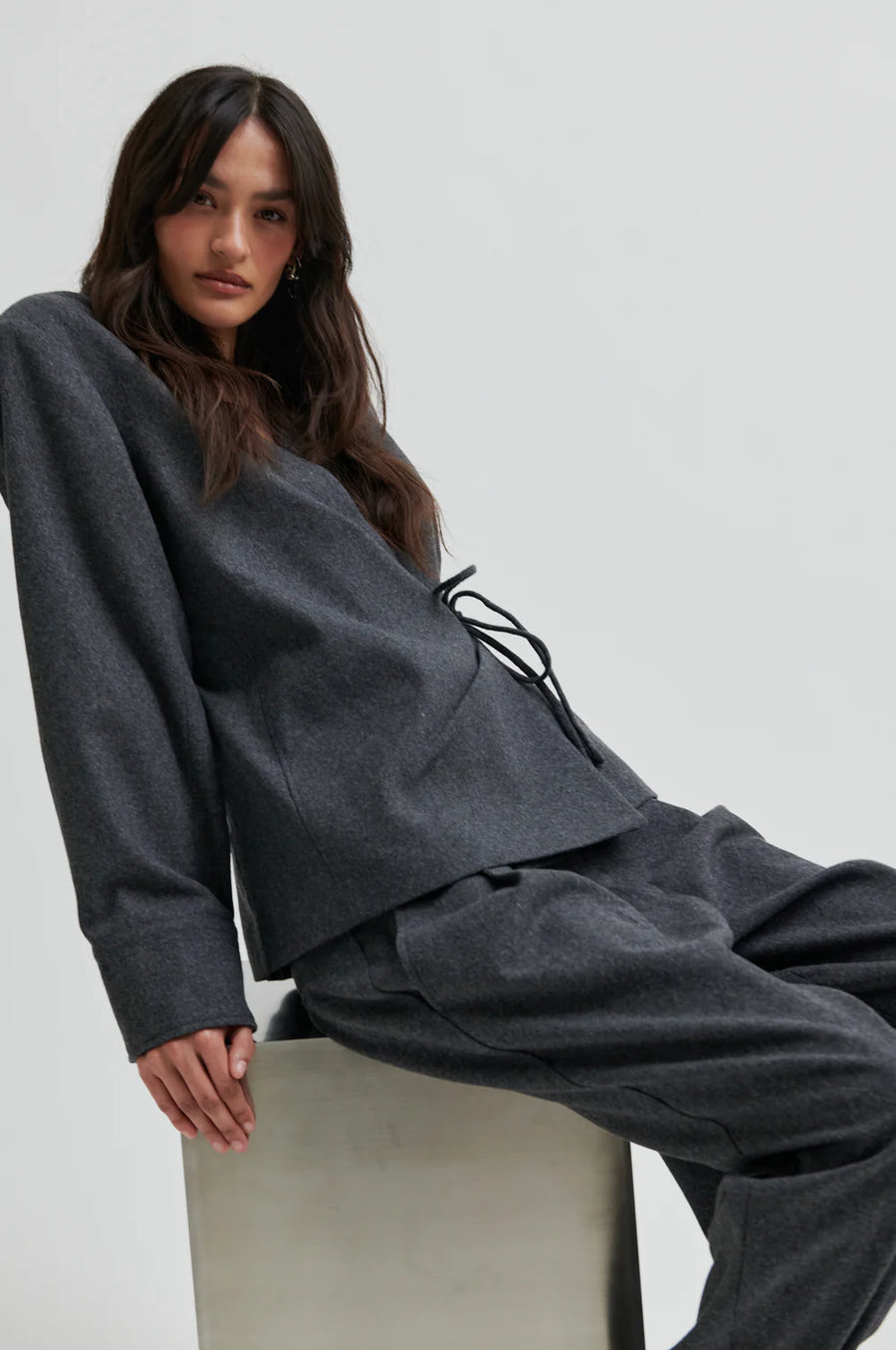 SECOND FEMALE Shirt MILEA WRAP Wool Mix