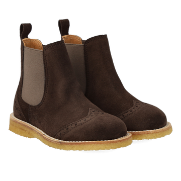 Angulus Chelsea Boots mit Brogue-Spitzenmuster Suede