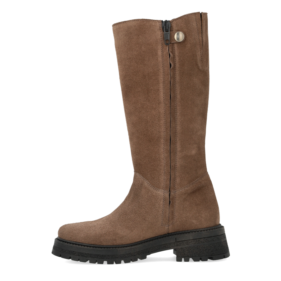 Angulus Langschaftstiefel mit Reißverschluss Leder
