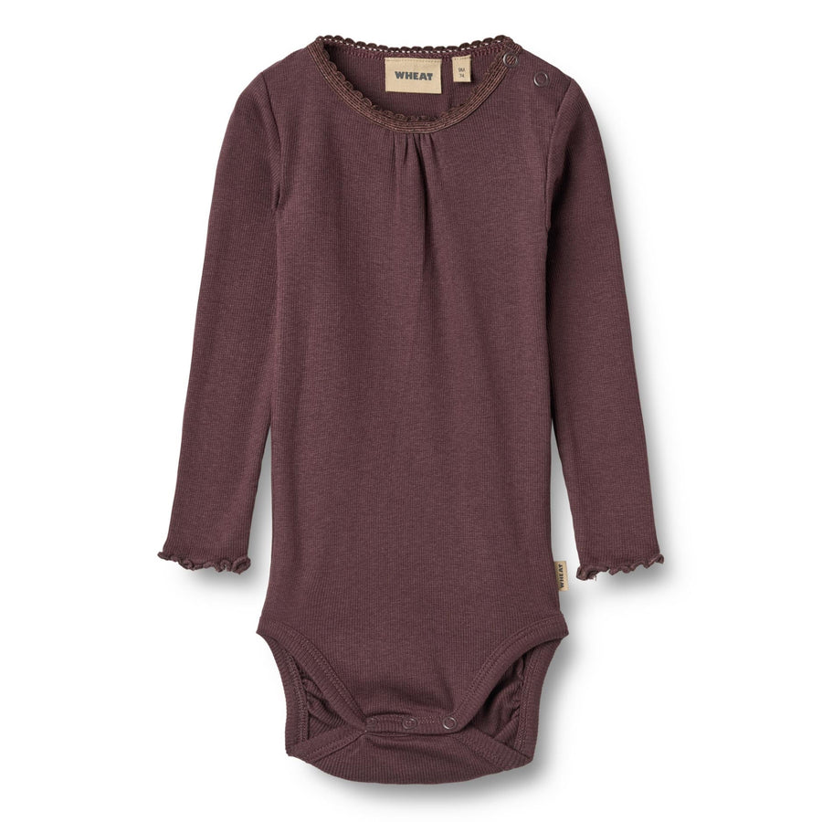 WHEAT Langarm Rib Body LOTTA Organic Cotton-Modal