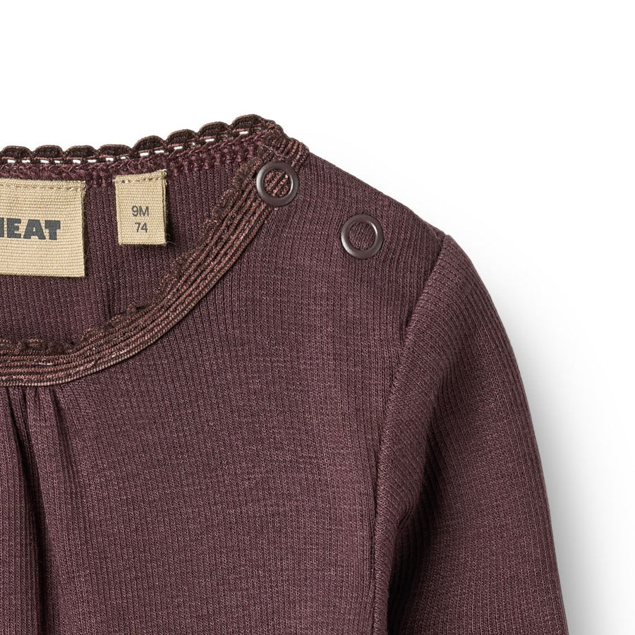 WHEAT Langarm Rib Body LOTTA Organic Cotton-Modal
