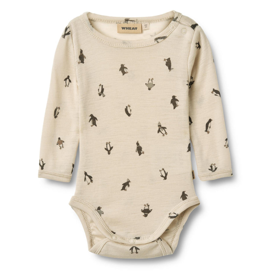 WHEAT Langarm Body LUCCA Merino Wool